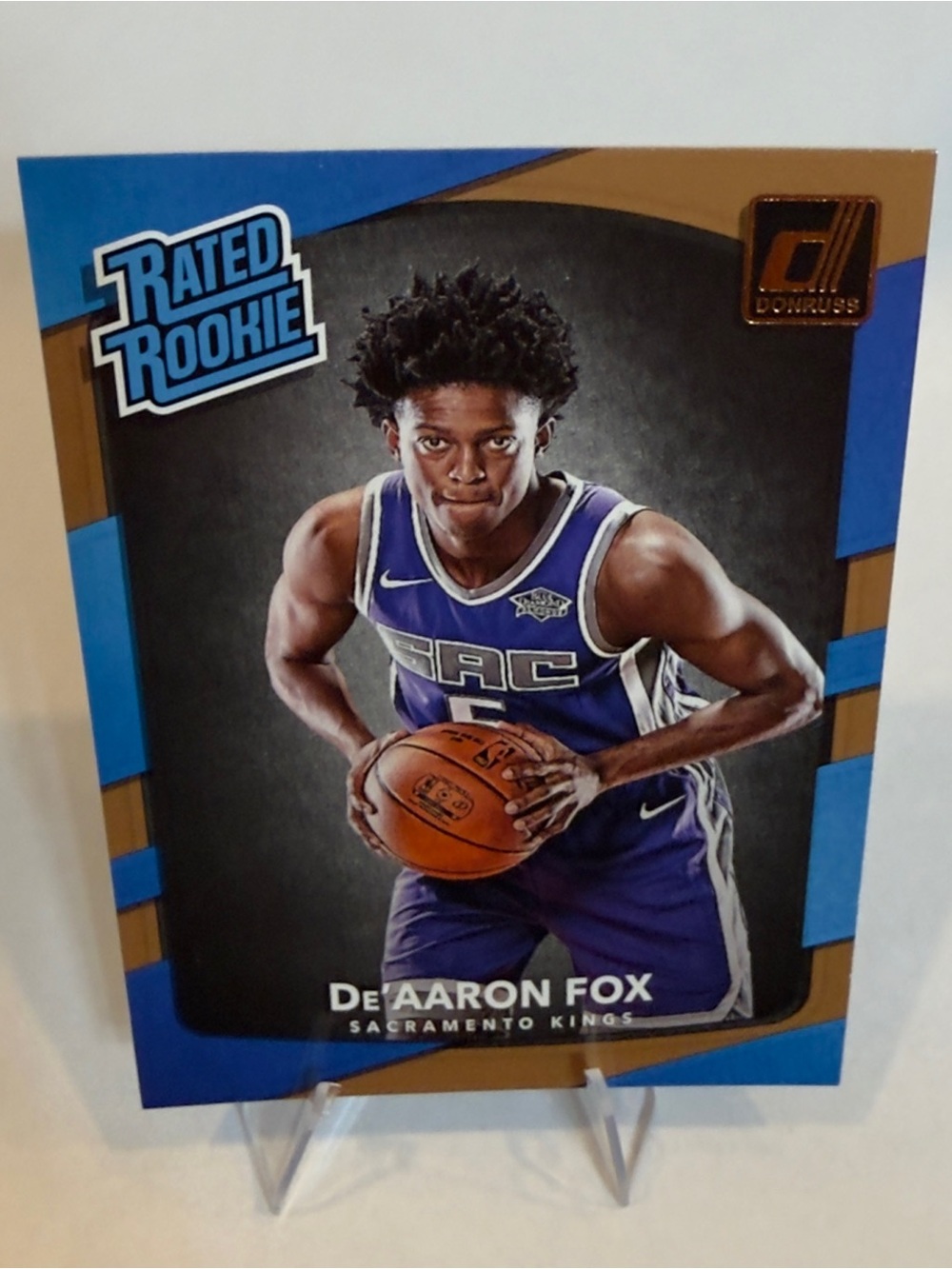 2017/18 Panini Donruss  Sacramento Kings # 196 Rated Rookie De'Aaron Fox